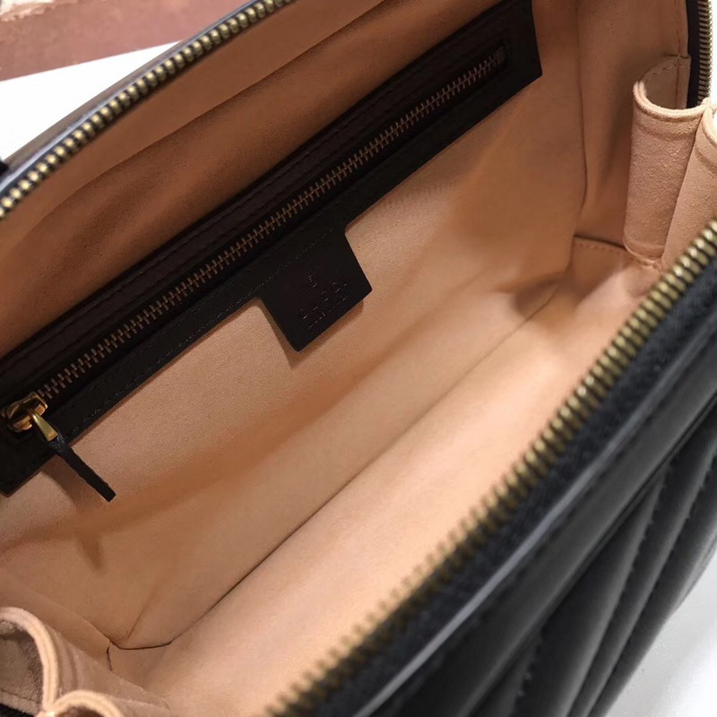 Gvc*1 Marmont leather shoulder bag black 498100 Bagsaa