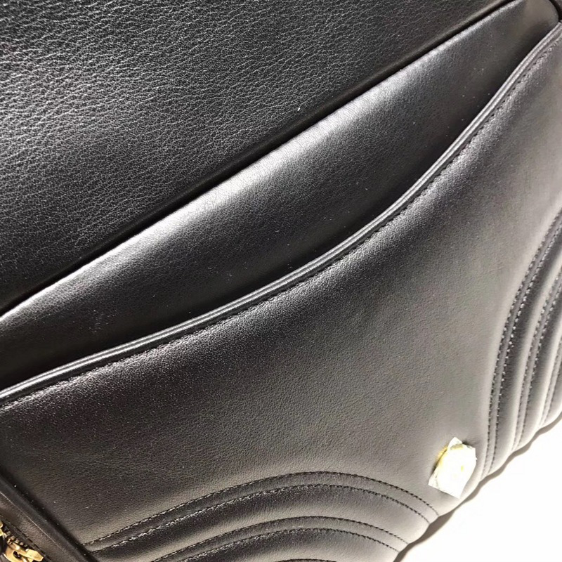 Gvc*1 Marmont leather shoulder bag black 498100 Bagsaa