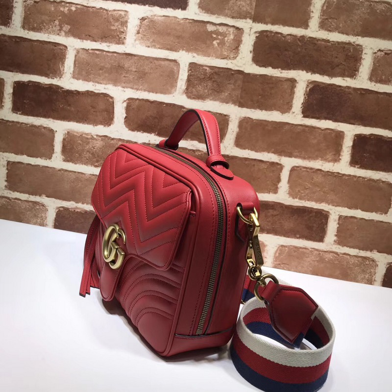 Gvc*1 Marmont leather shoulder bag red 498100 Bagsaa
