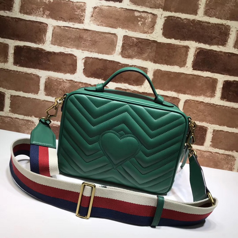 Gvc*1 Marmont leather shoulder bag green 498100 Bagsaa