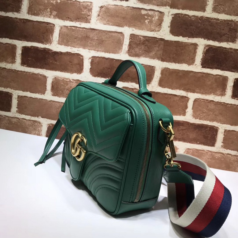 Gvc*1 Marmont leather shoulder bag green 498100 Bagsaa