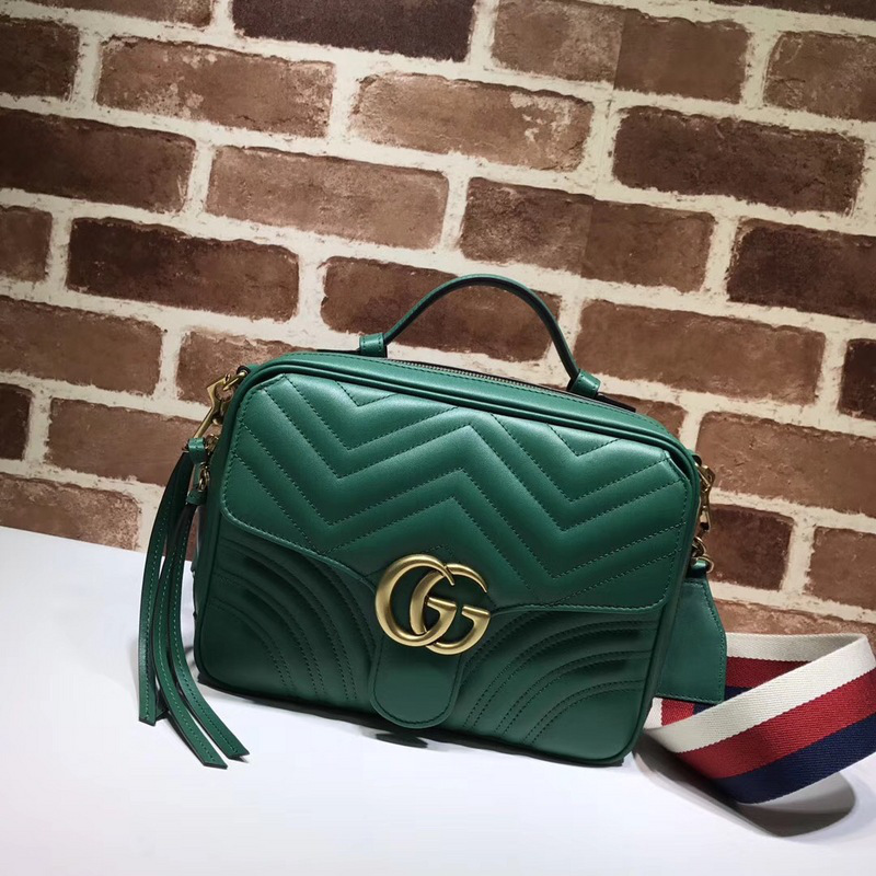 Gvc*1 Marmont leather shoulder bag green 498100 Bagsaa