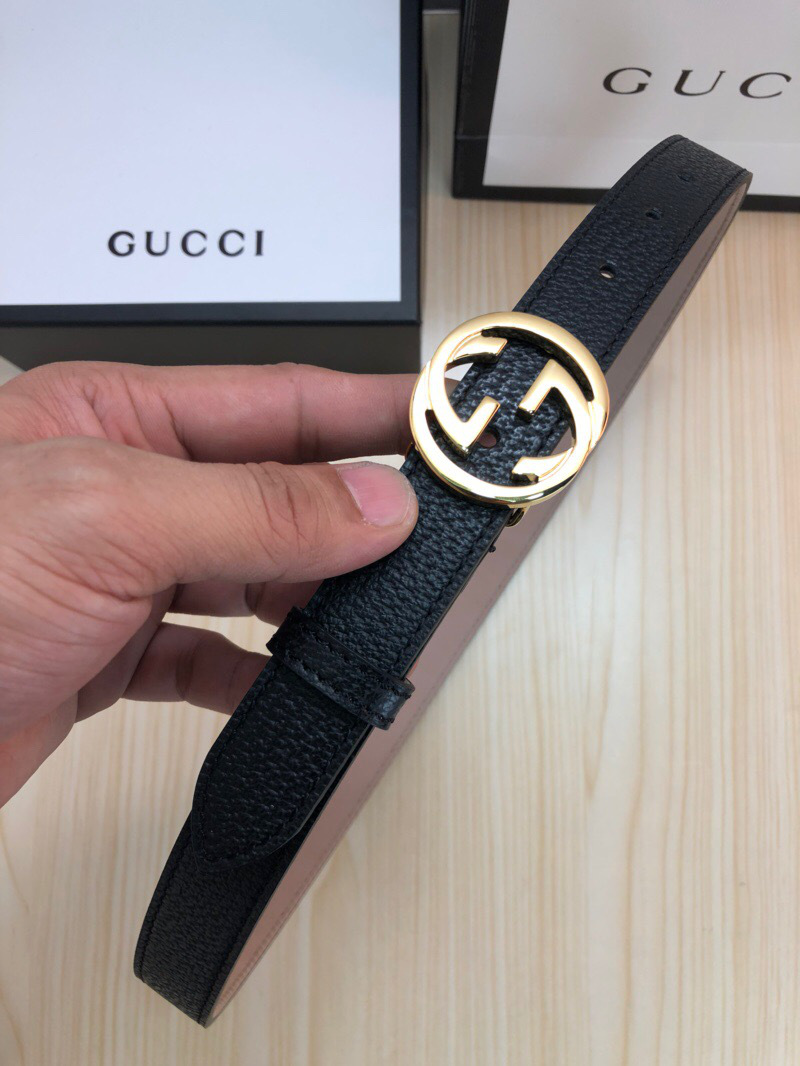Gvc*1 Belt Black Gold Hardware