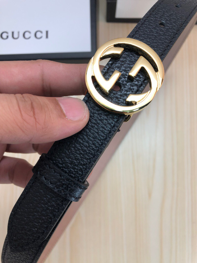 Gvc*1 Belt Black Gold Hardware