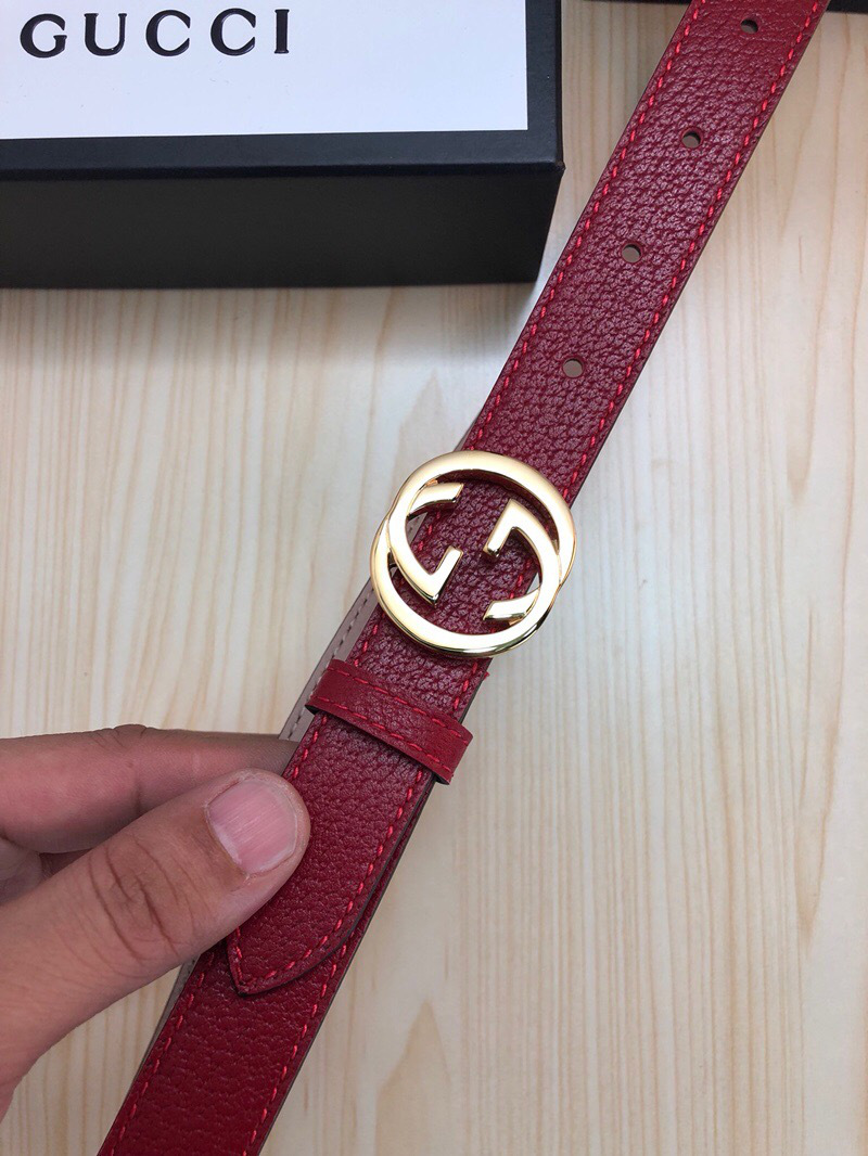 Gvc*1 Belt Red Gold Hardware