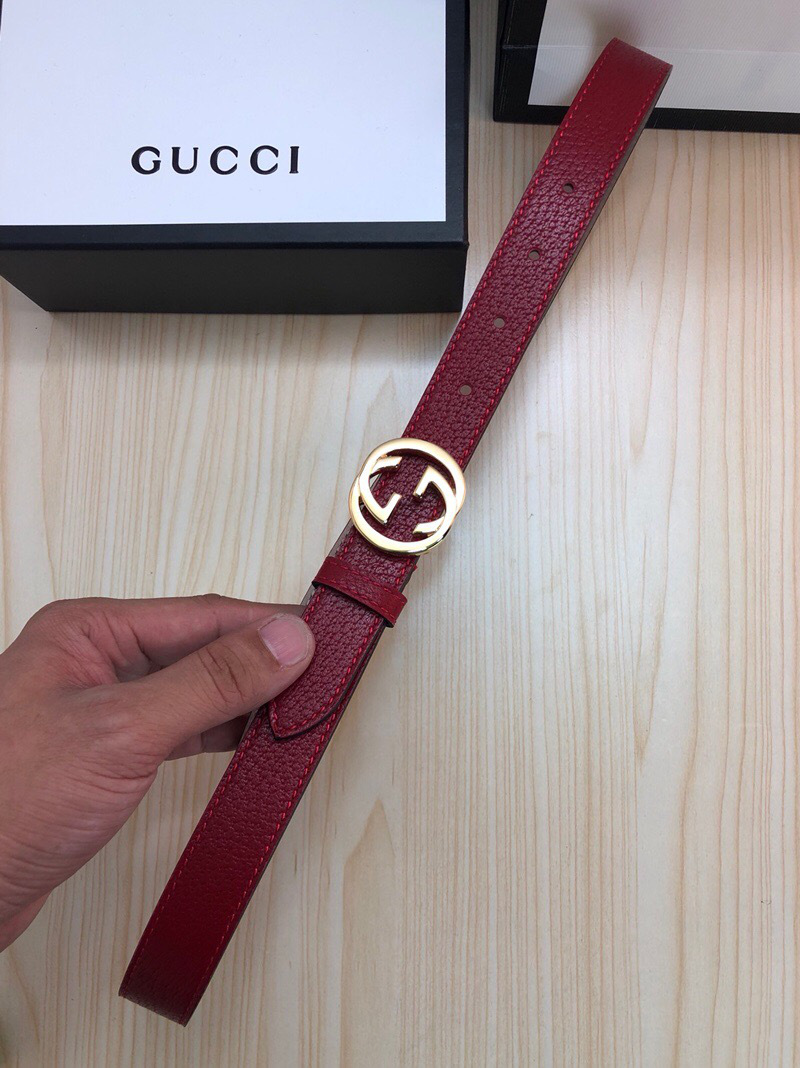 Gvc*1 Belt Red Gold Hardware