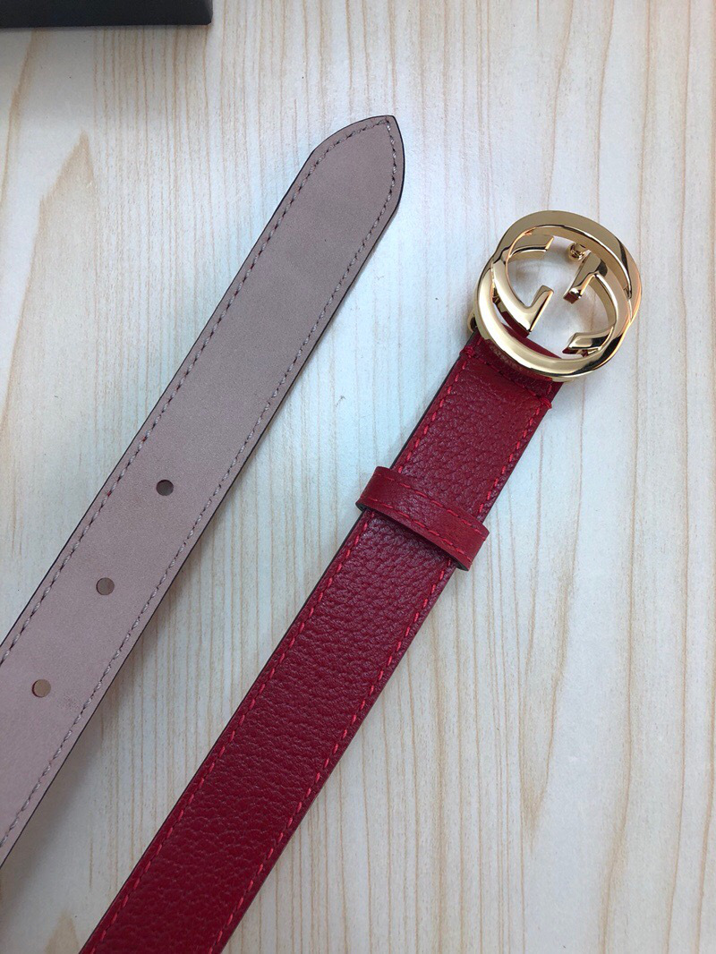 Gvc*1 Belt Red Gold Hardware