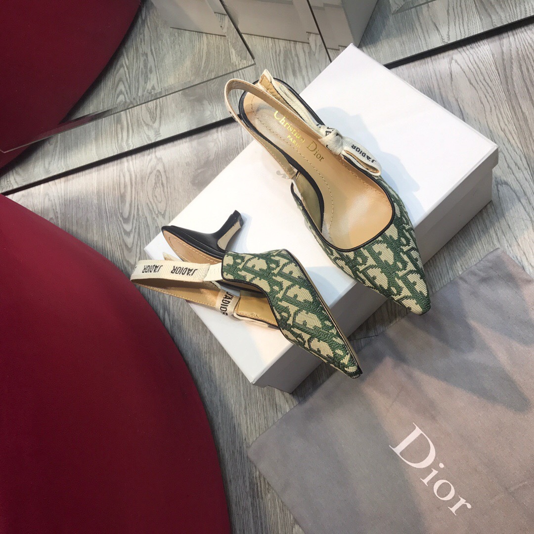 D10r Green Mid Heel shoes 6.5cm