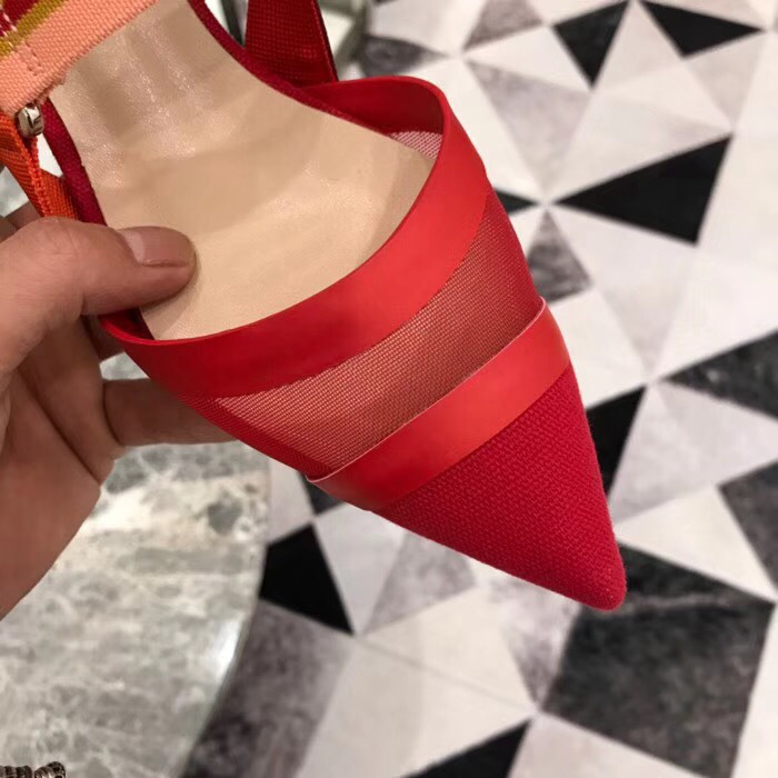 F**di Slingbacks Red Flat-soled Shoes