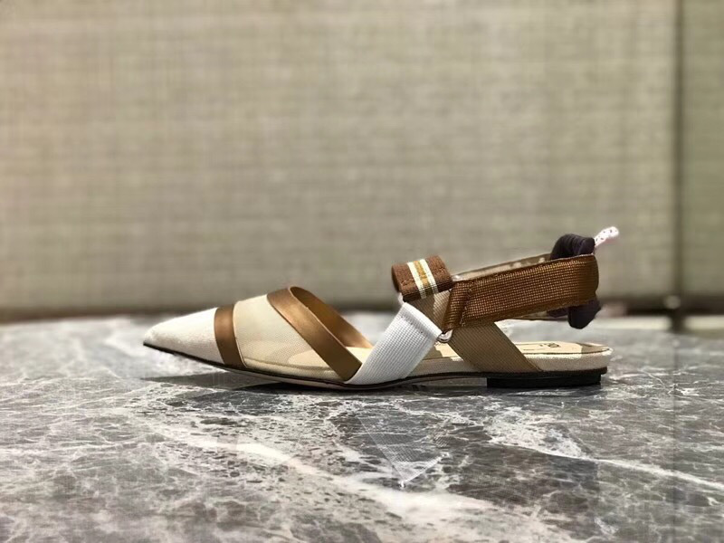 F**di Slingbacks White Flat-soled Shoes