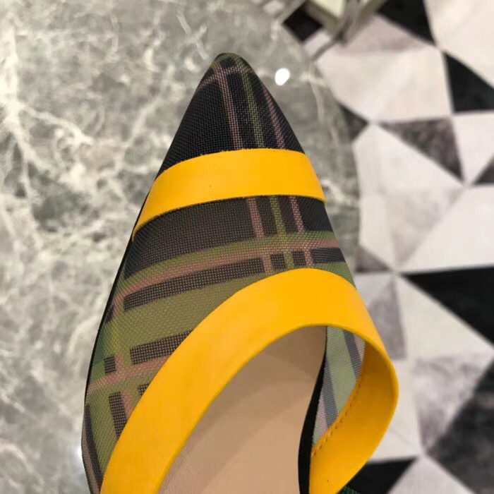 F**di Slingbacks Yellow Green High Heel Shoes 8cm