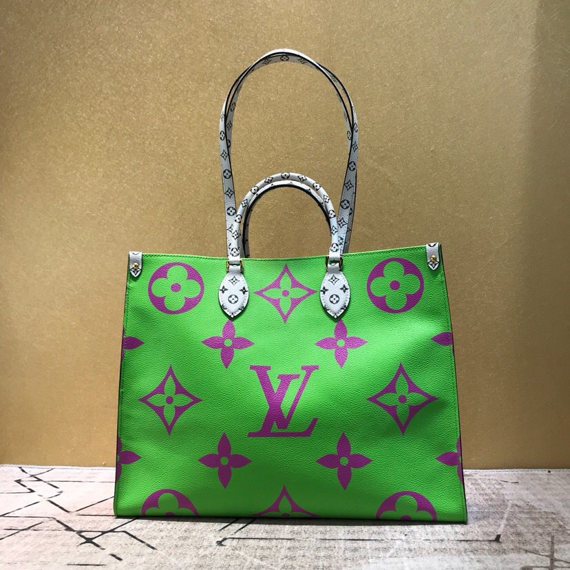 L0vis Vvtt0n Monogram Women Onthego Handbag Green and Purple M44570