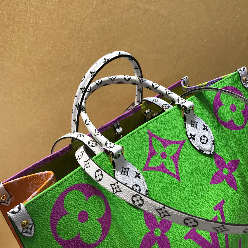 L0vis Vvtt0n Monogram Women Onthego Handbag Green and Purple M44570