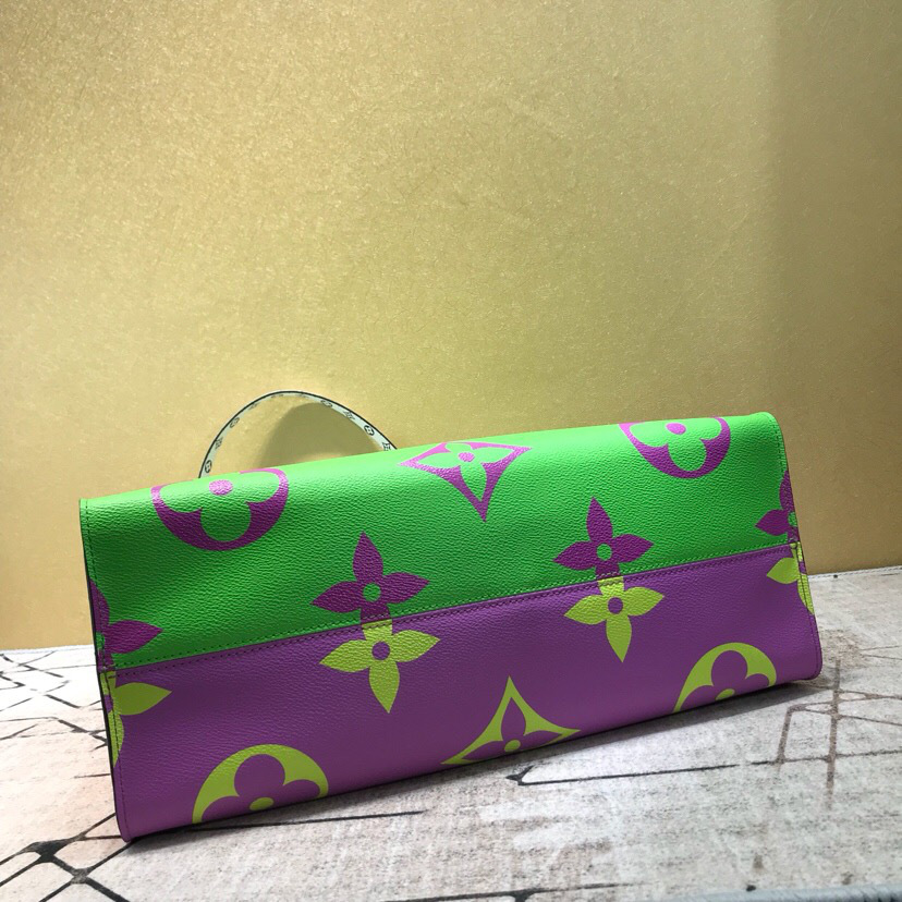 L0vis Vvtt0n Monogram Women Onthego Handbag Green and Purple M44570