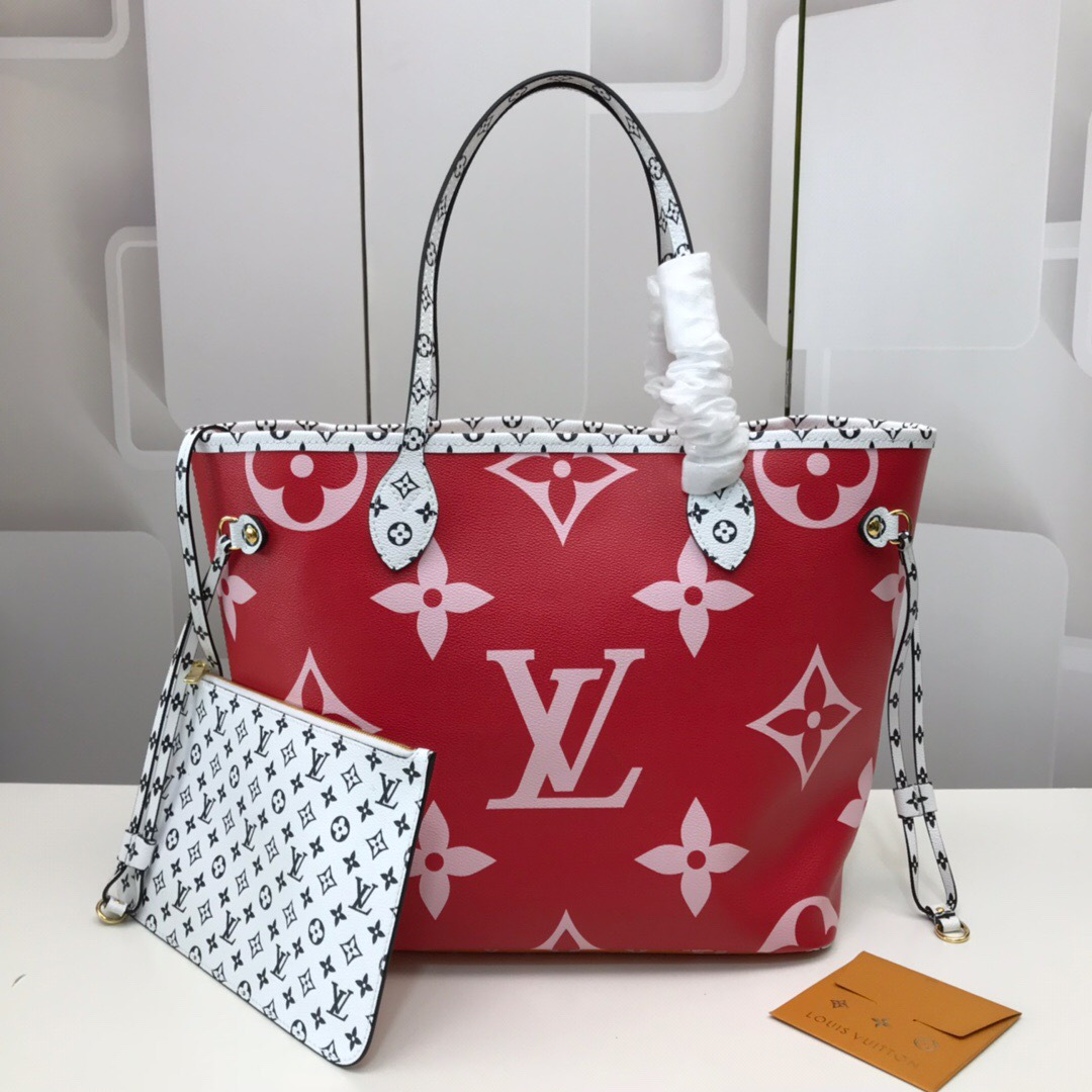 L0vis Vvtt0n Monogram Neverfull MM Red Handbag M44568 Bagsaa