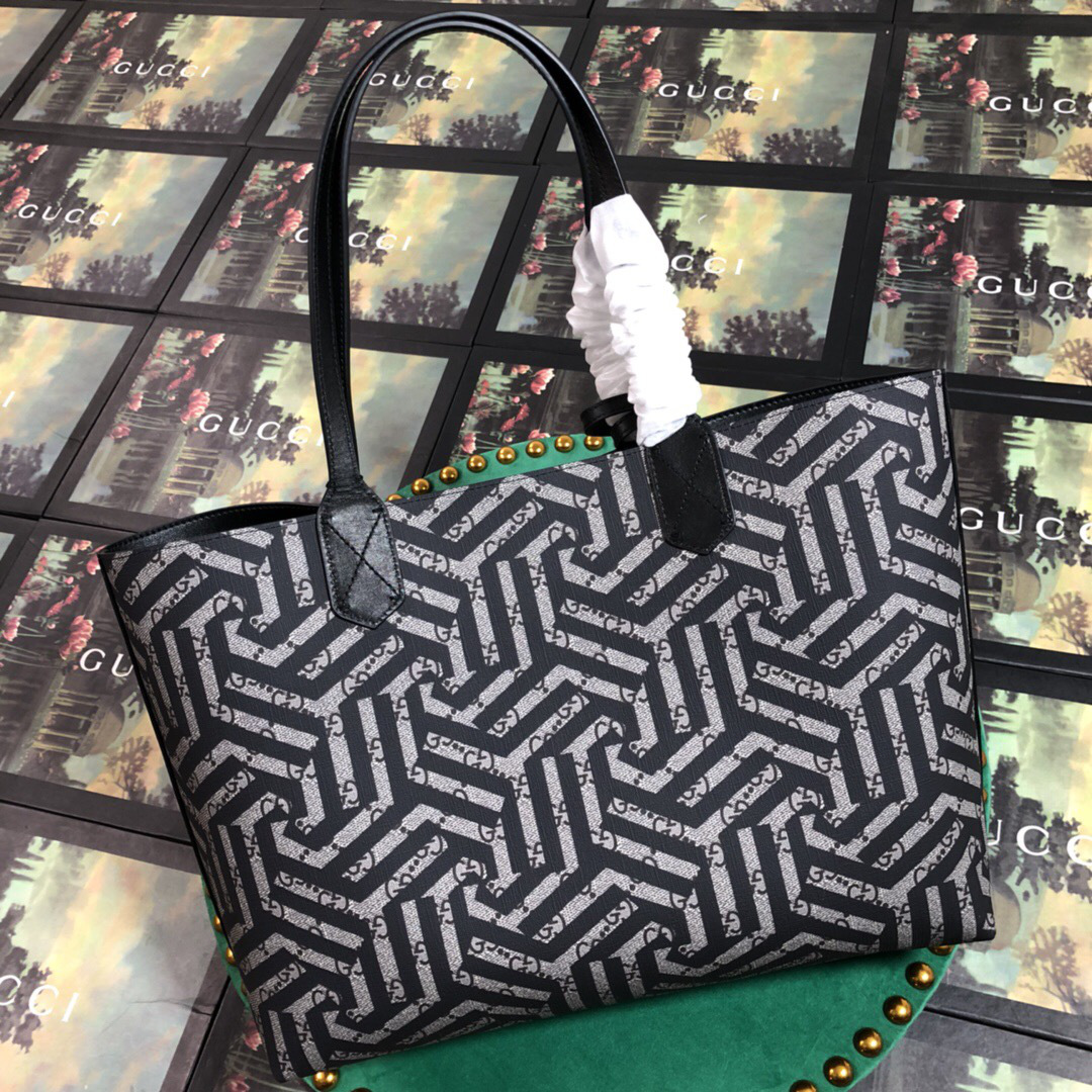 Gvc*1 Tote Calfskin Black Bag 368568