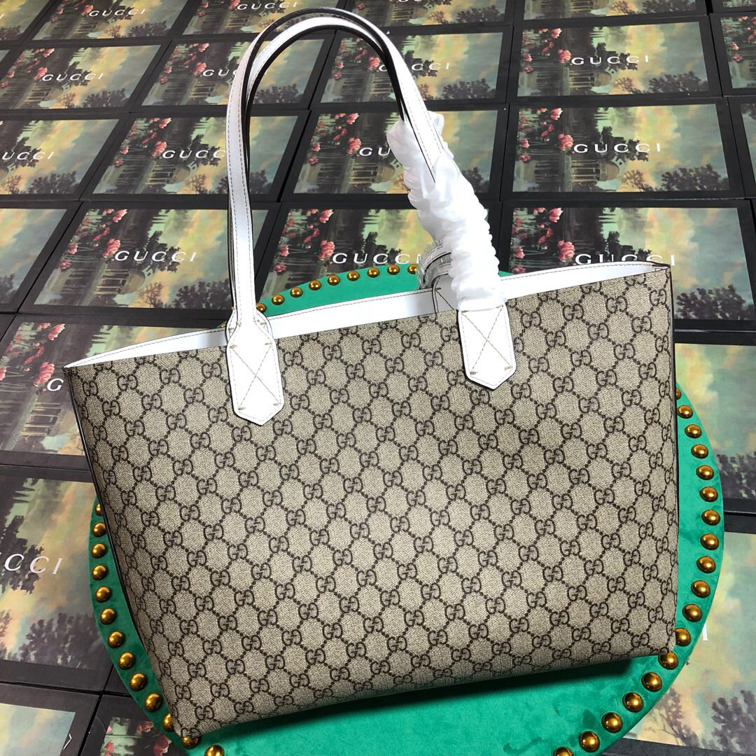 Gvc*1 Tote Calfskin White Bag 368568