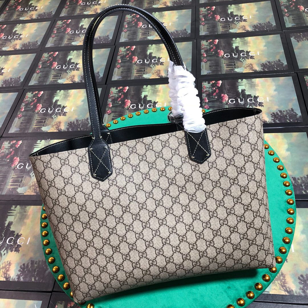 Gvc*1 Tote Calfskin Bag Black 368568