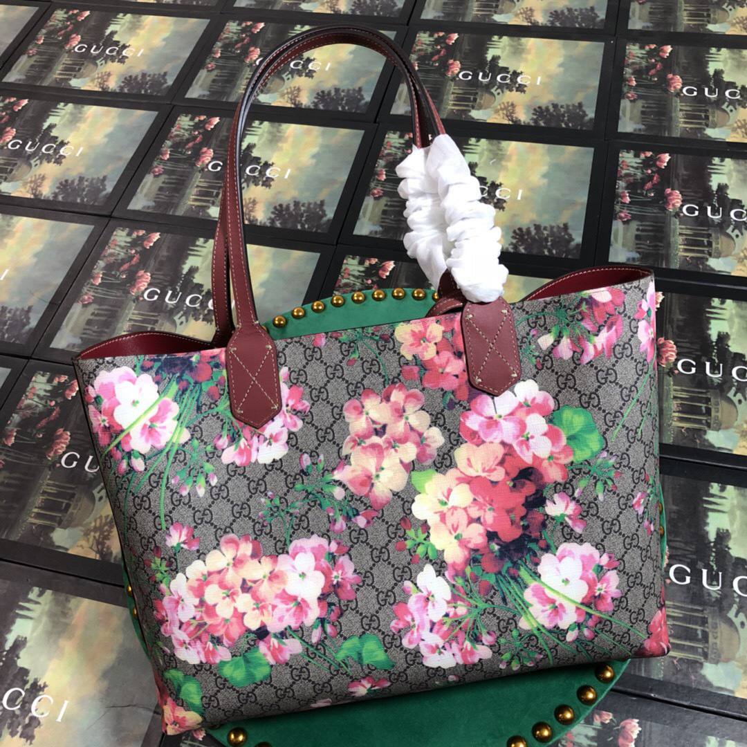 Gvc*1 Tote Calfskin Bag Printing Red 368568 