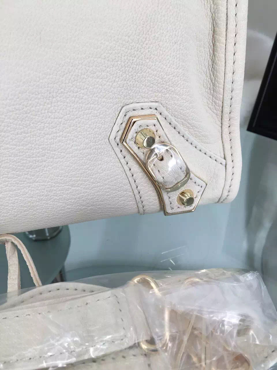 Ba1en*iaga Motorcycle Medium Handbag