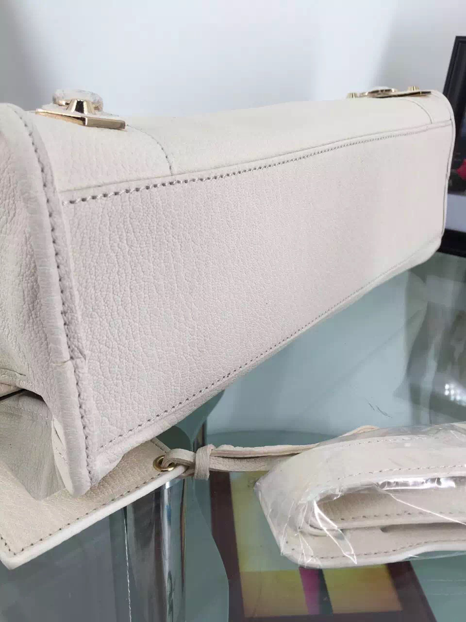 Ba1en*iaga Motorcycle Medium Handbag