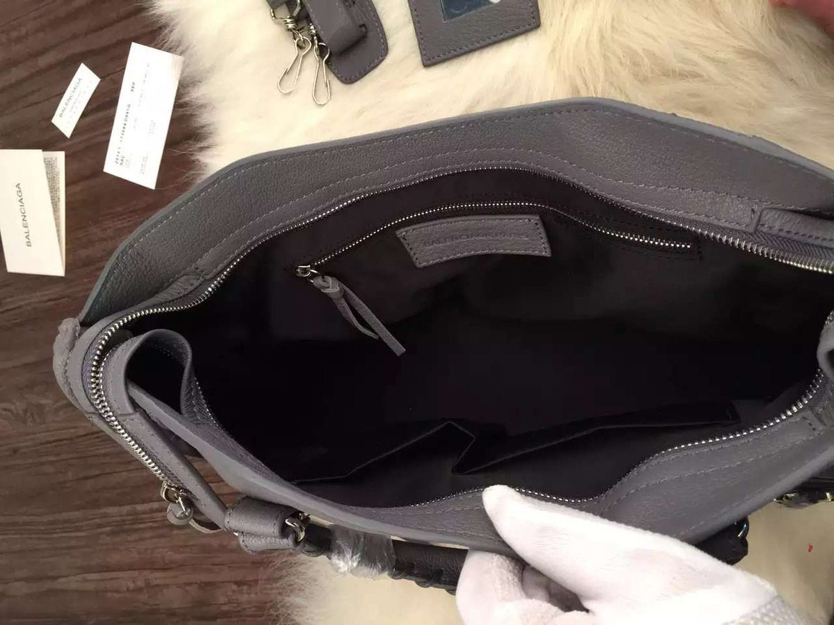 Ba1en*iaga Classic City 38cm Goatskin gray Bag