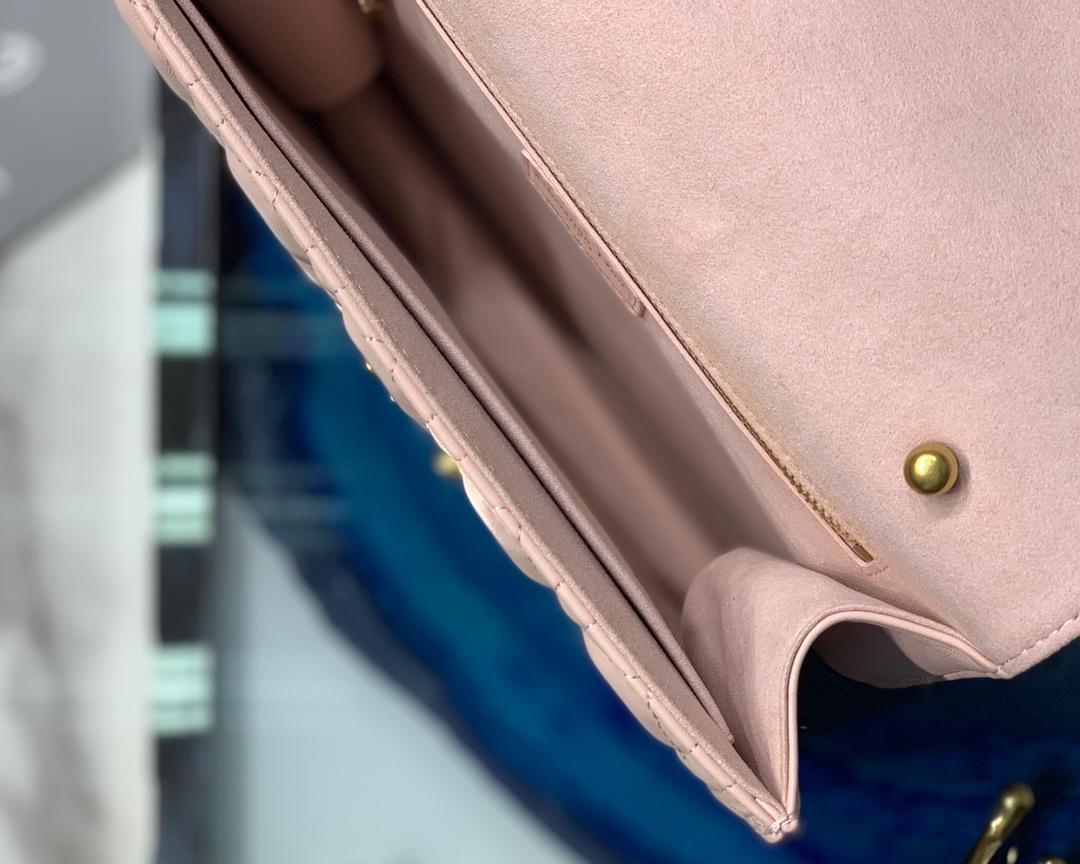D10r Addict Lambskin retro chain Pink bag
