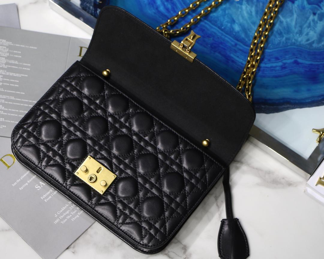 D10r Addict Lambskin retro chain Black bag