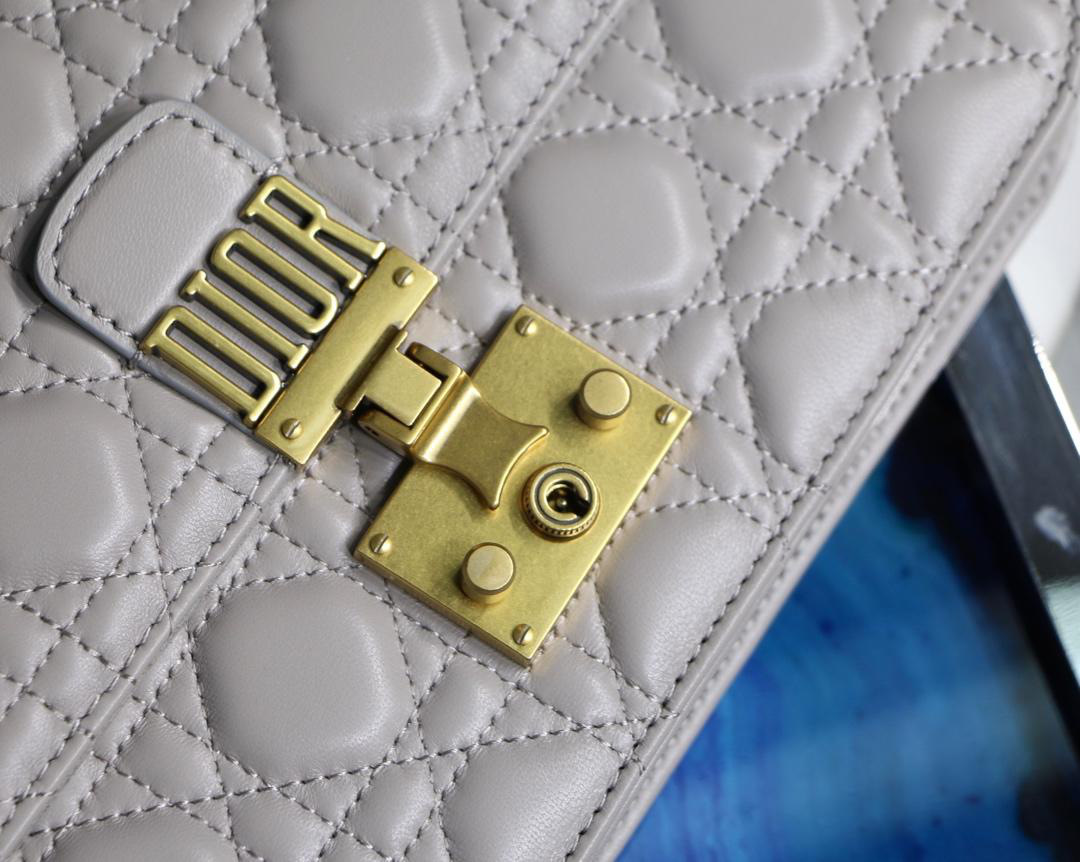 D10r Addict Lambskin retro chain Beige bag