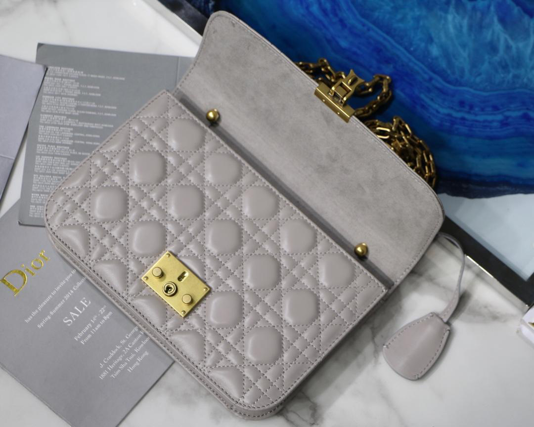 D10r Addict Lambskin retro chain Beige bag