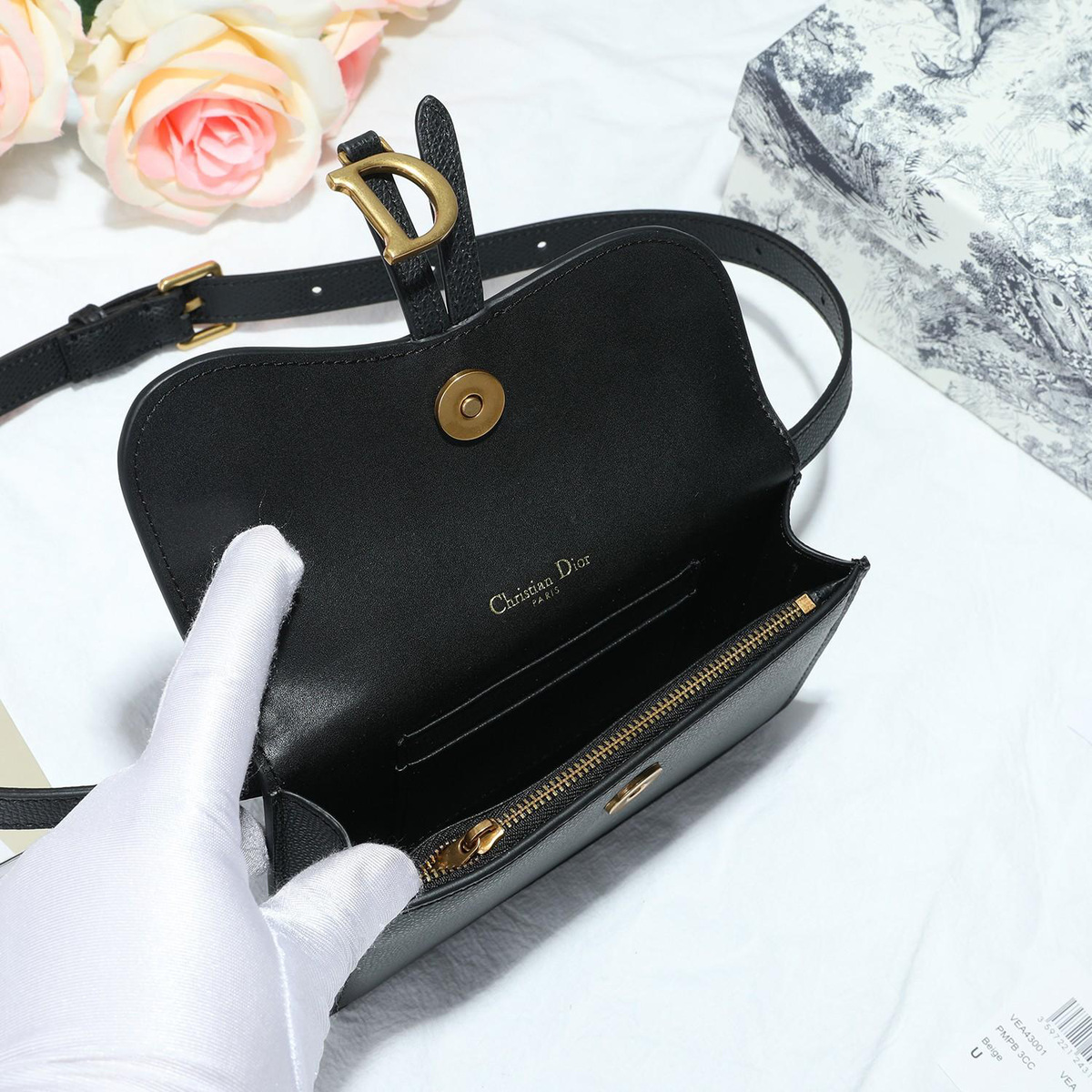 D10r Saddle Waistband Saddle Black bag 17cm