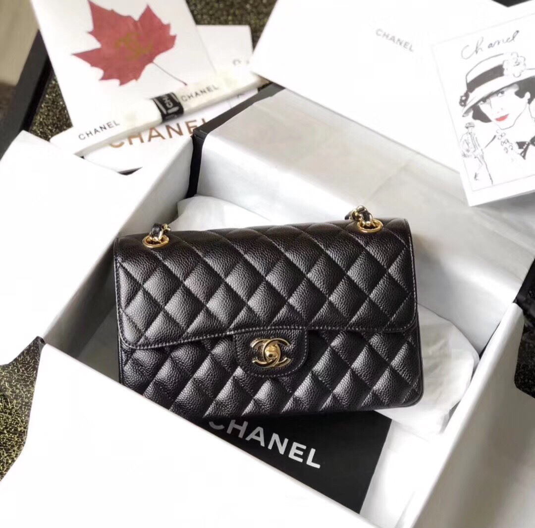 Bagsaaa Ch**el Small Classic Handbag A01113 Black - 14.5 × 23 × 6 cm
