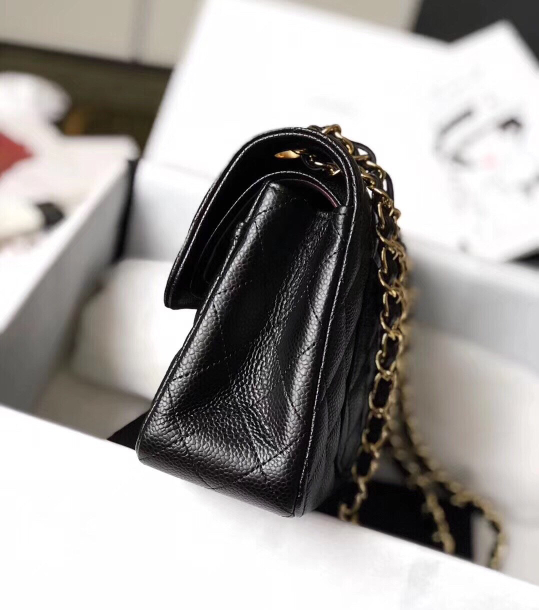 Bagsaaa Ch**el Small Classic Handbag A01113 Black - 14.5 × 23 × 6 cm