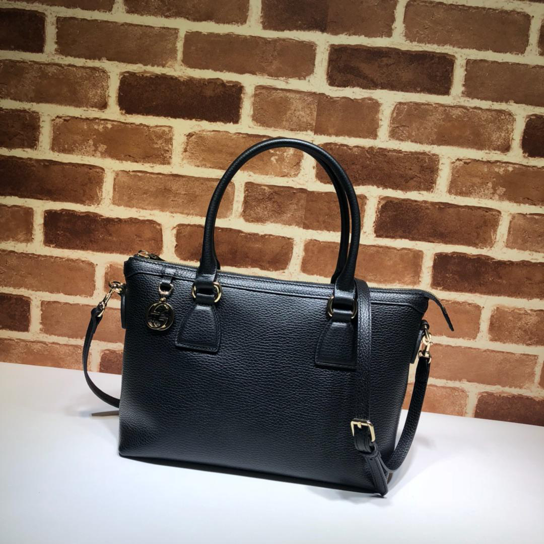 Bagsaa Gvc*1 Calfskin Black Handbag