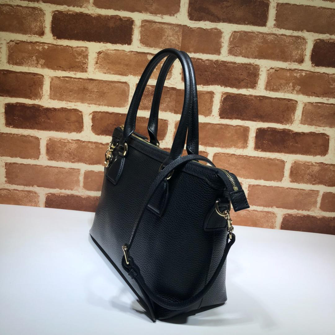 Bagsaa Gvc*1 Calfskin Black Handbag