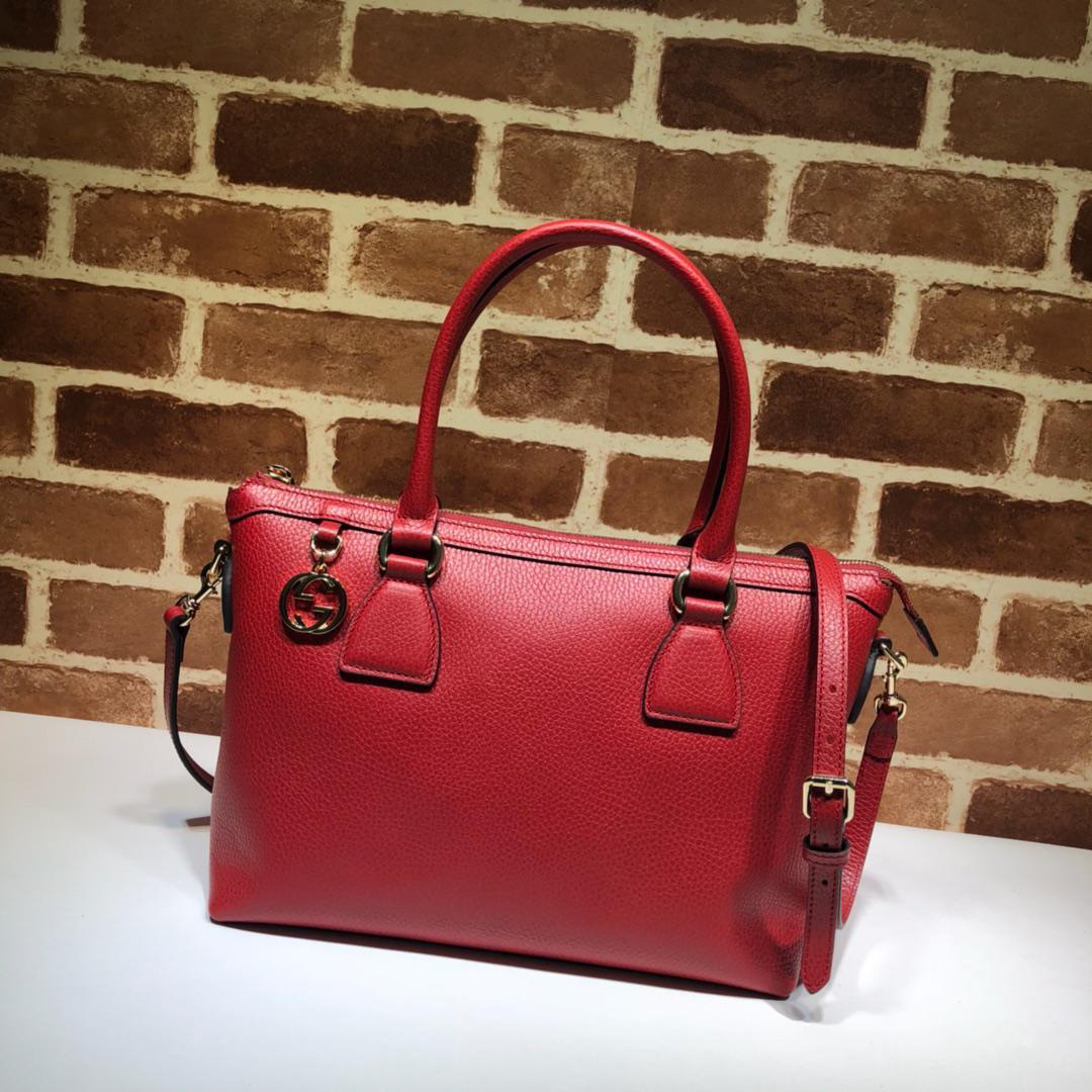 Bagsaa Gvc*1 Calfskin Red Handbag