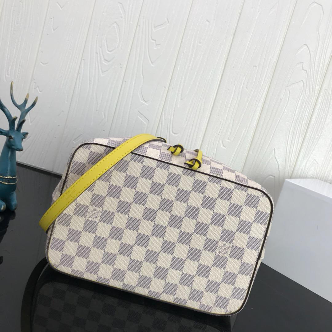 L0vis Vvtt0n NEONOE Handbag Monogram Canvas Calfskin Bucket Yellow bag