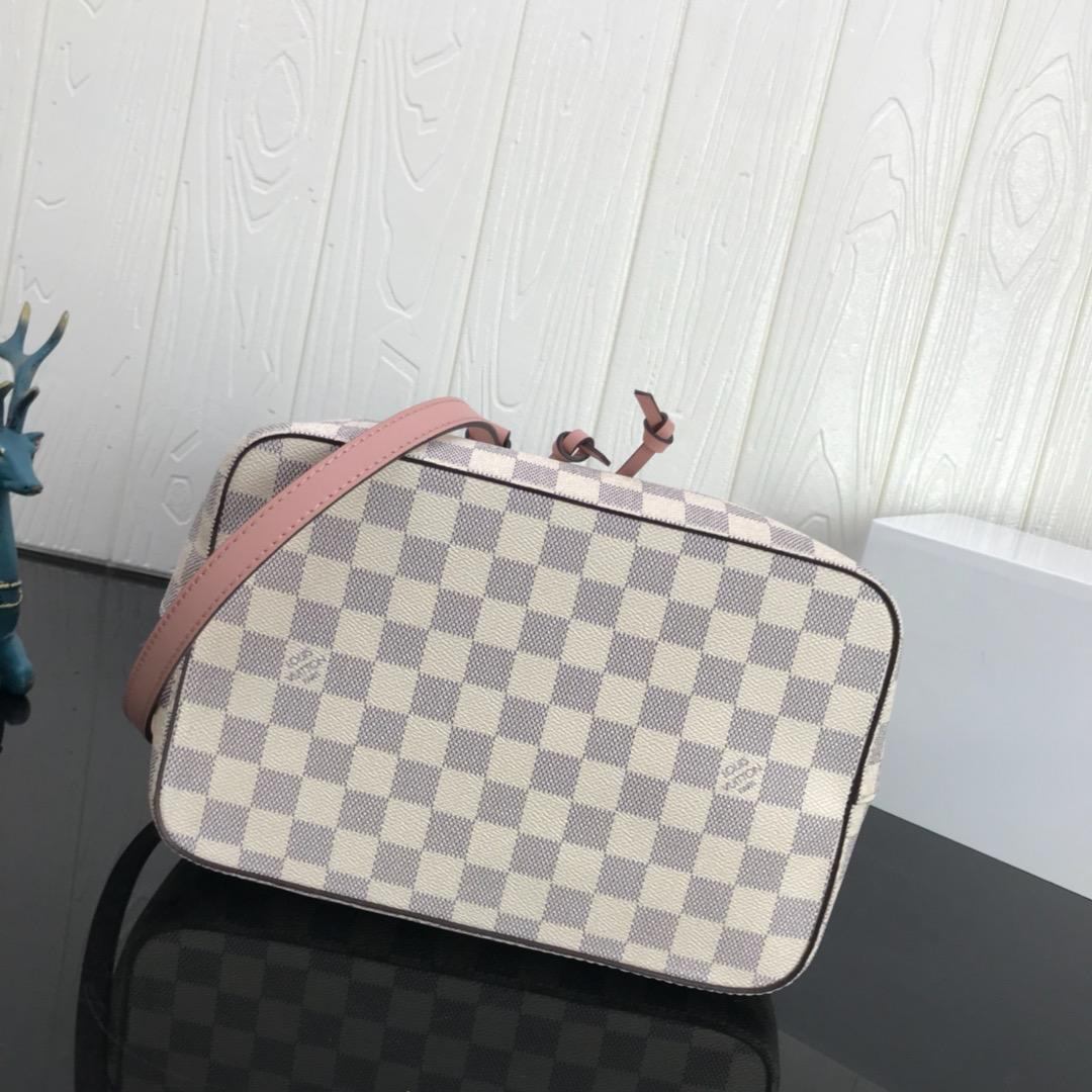 L0vis Vvtt0n NEONOE Handbag Monogram Canvas Calfskin Bucket Pink bag