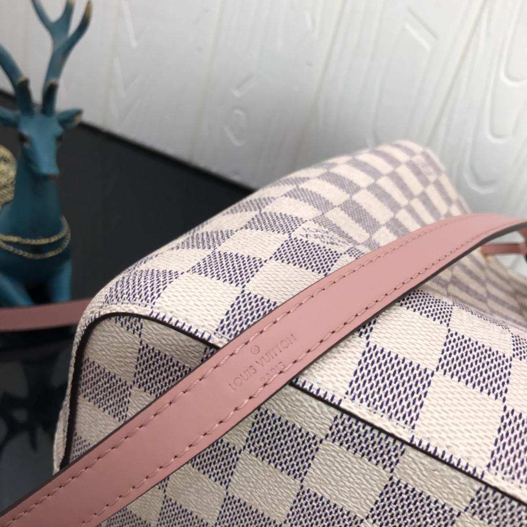 L0vis Vvtt0n NEONOE Handbag Monogram Canvas Calfskin Bucket Pink bag