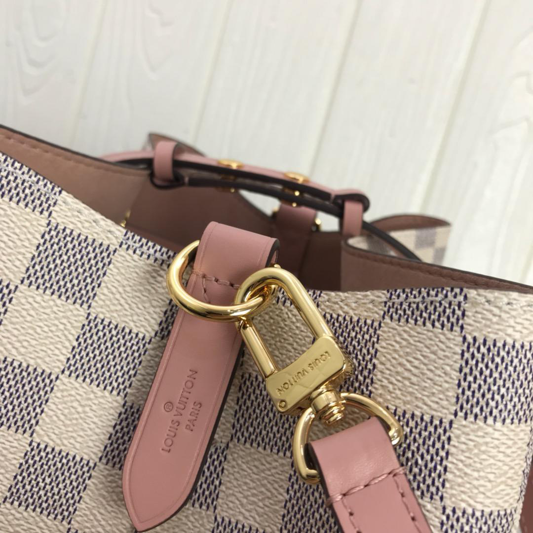 L0vis Vvtt0n NEONOE Handbag Monogram Canvas Calfskin Bucket Pink bag