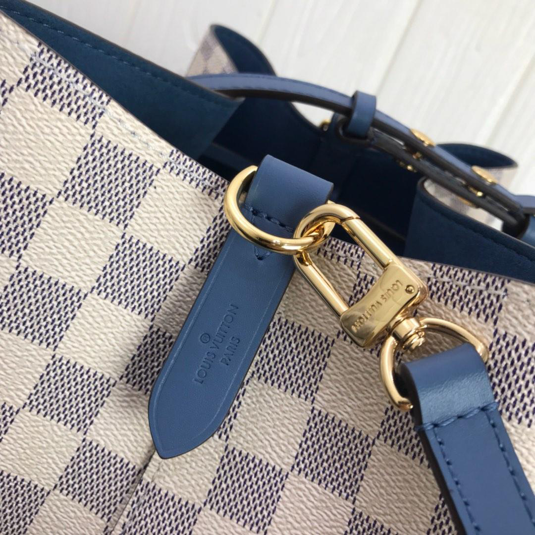 L0vis Vvtt0n NEONOE Handbag Monogram Canvas Calfskin Bucket Blue bag