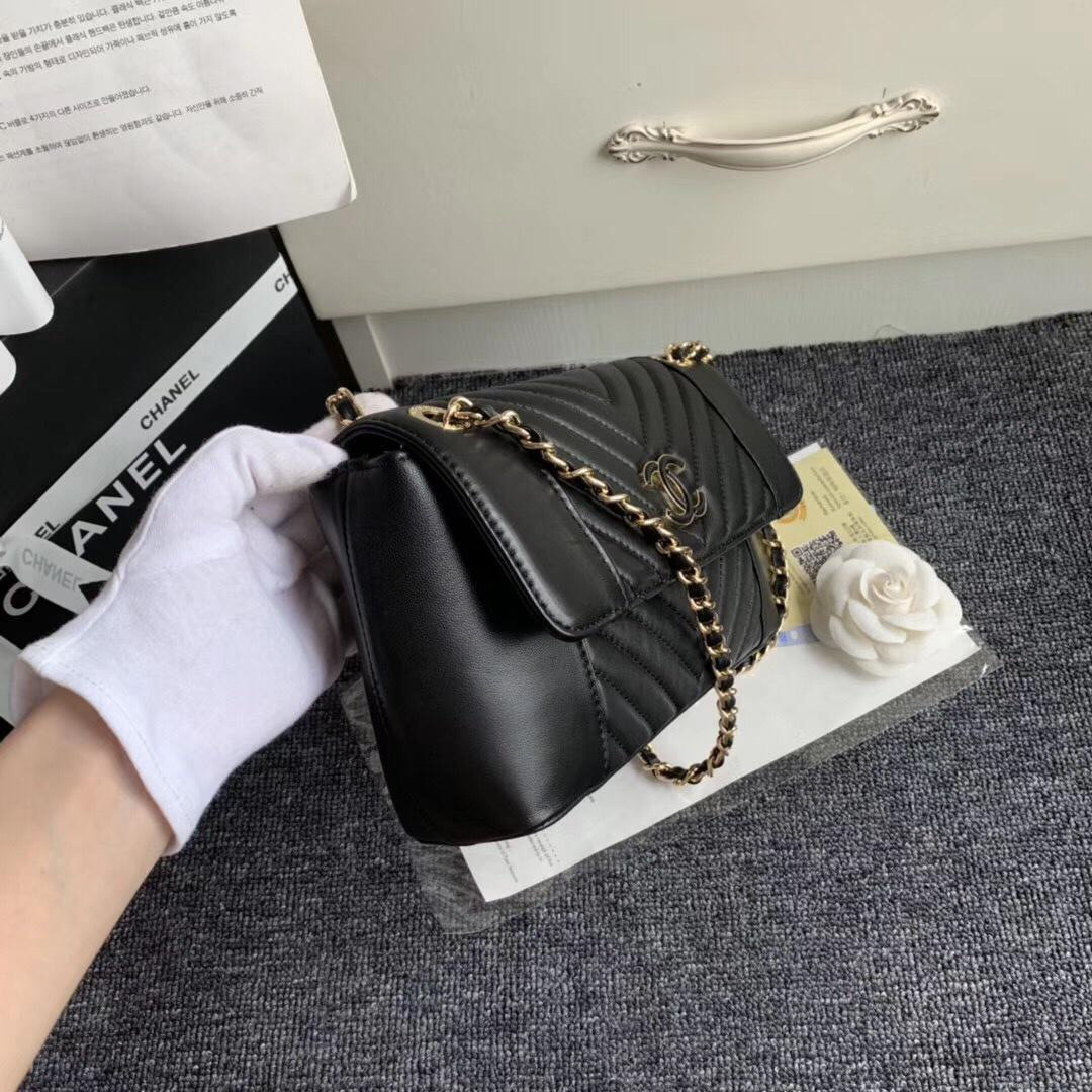 Ch**el Original Lambskin Flap Bag with Black Bagsaa