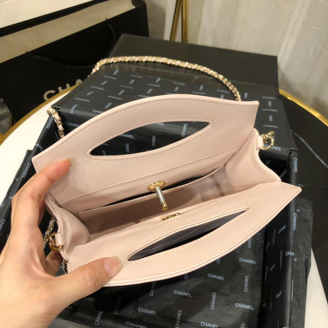 Ch**el mini Chain Shoulder Pink Handbag