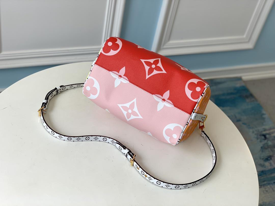 LV Speedy Bandoulière Red and Pink Handbag 30cm M44572