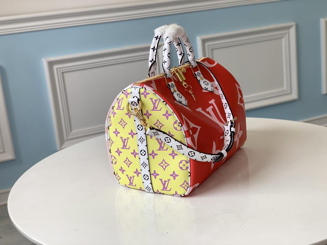 LV Speedy Bandoulière Red and Pink Handbag 30cm M44572