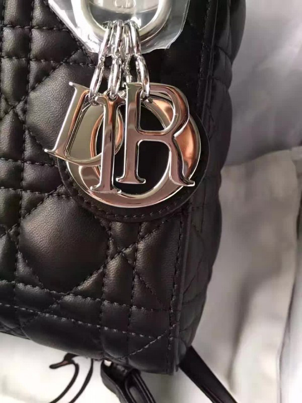D10r Mini Lady D10r Leather Black Mini Handbag 17cm