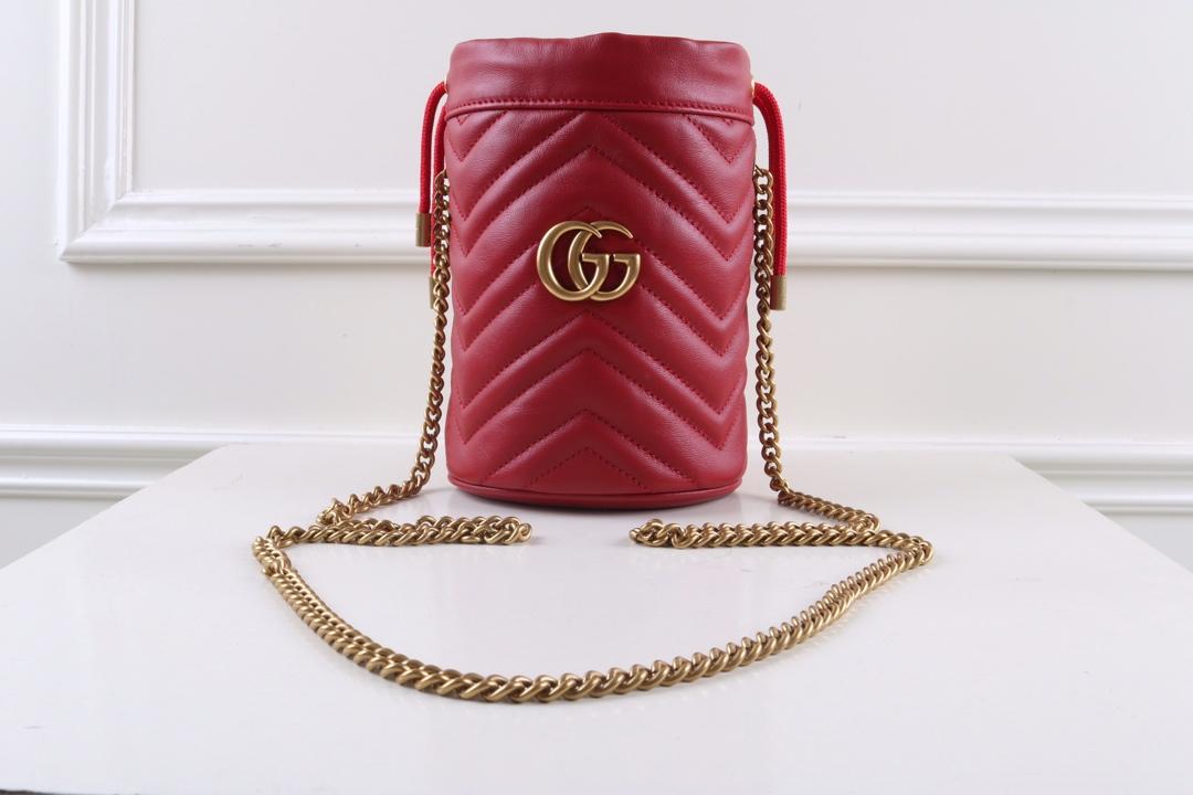 Gvc*1 Marmont mini bucket Red bag 575163