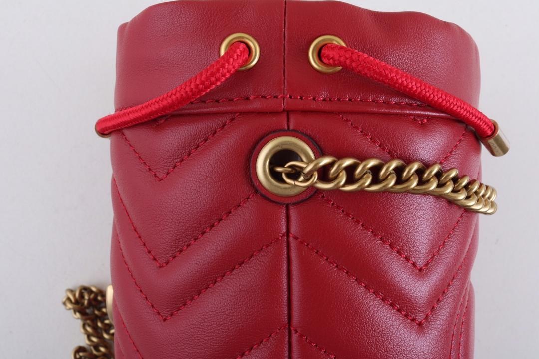 Gvc*1 Marmont mini bucket Red bag 575163