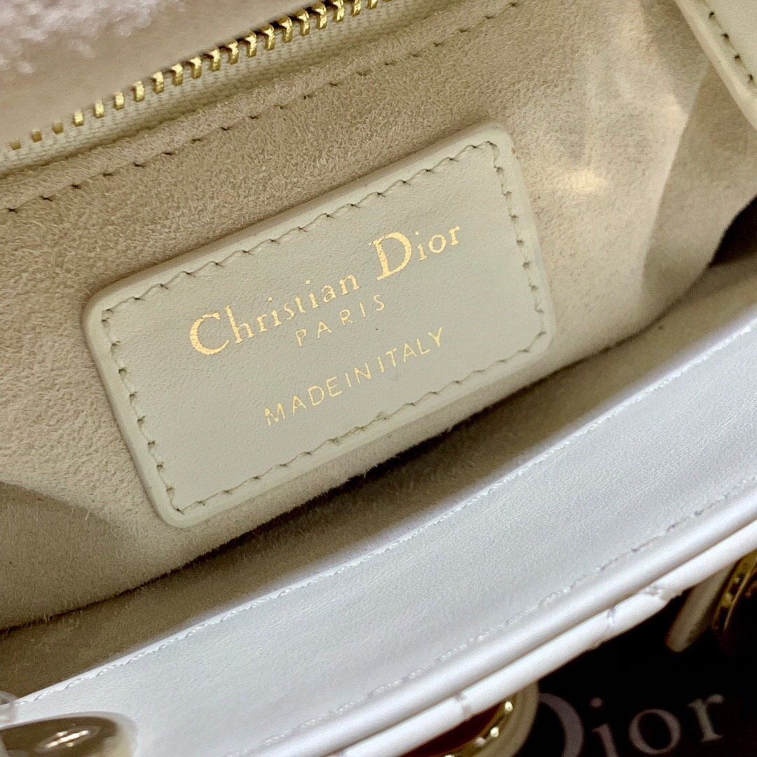 D10r Mini Lady D10r Leather Handbag with Gold Hardware 17cm
