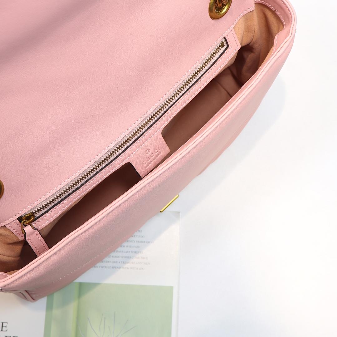 Gvc*1 Marmont medium matelassé shoulder Pink bag 443496